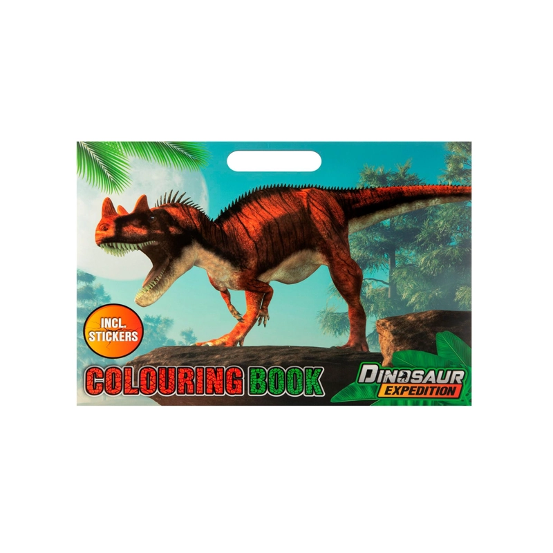 LIBRO PARA PINTAR DINOSAURIOS CON STICKERS DINOSAUR EXPEDITION - 1
