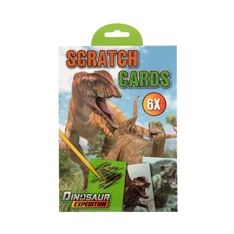 LIBRO RASPAR DINOSAURIOS 6 TARJETAS DINOSAUR EXPEDITION - 1