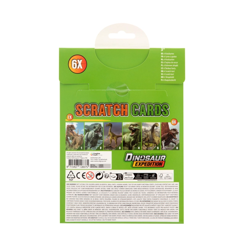 LIBRO RASPAR DINOSAURIOS 6 TARJETAS DINOSAUR EXPEDITION - 2