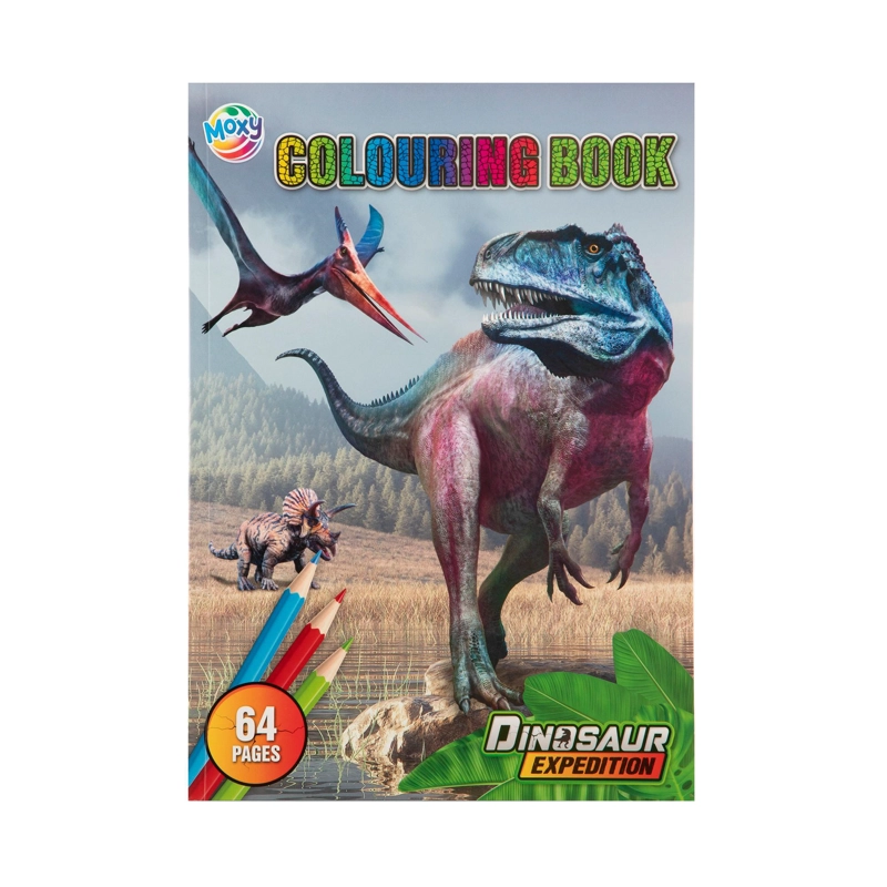 LIBRO PARA PINTAR DINOSAURIO CON LAPICES DINOSAUR EXPEDITION - 1