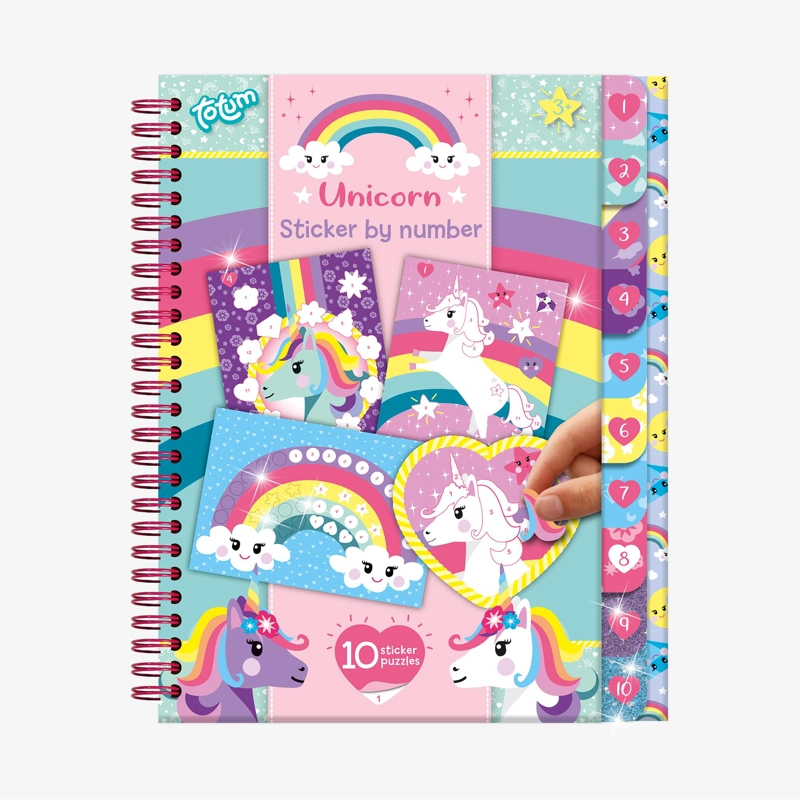 STICKER POR NUMEROS UNICORNIO TOTUM - 1