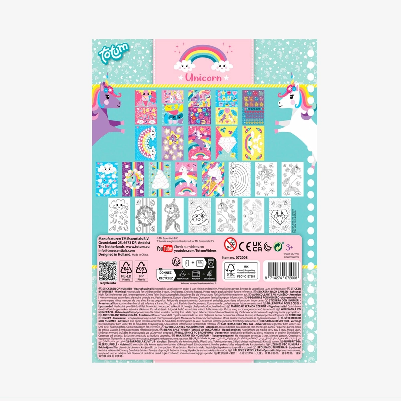 STICKER POR NUMEROS UNICORNIO TOTUM - 4