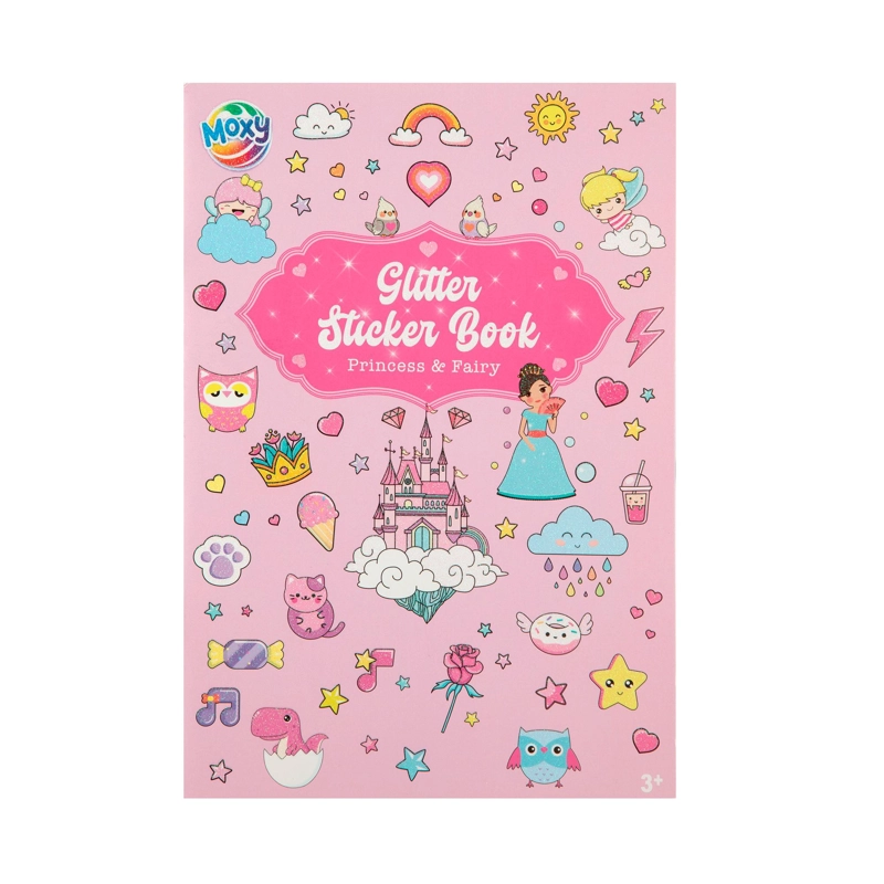 LIBRO DE STICKERS GLITTER PRINCESAS Y HADAS MOXY - 1
