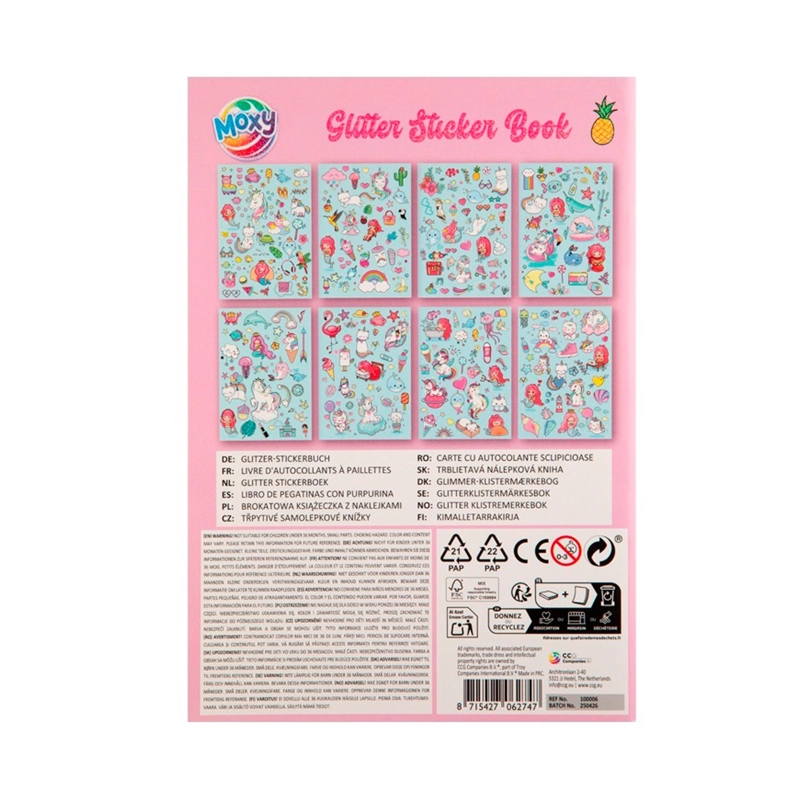 LIBRO DE STICKERS GLITTER PRINCESAS Y HADAS MOXY - 3