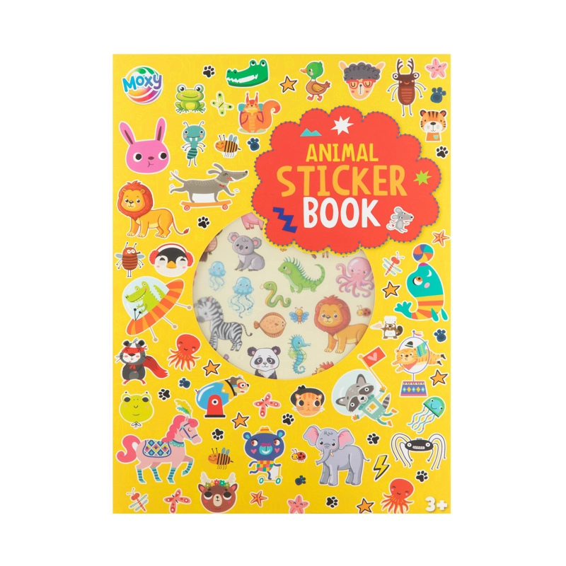 LIBRO DE STICKERS ANIMALES MOXY - 1