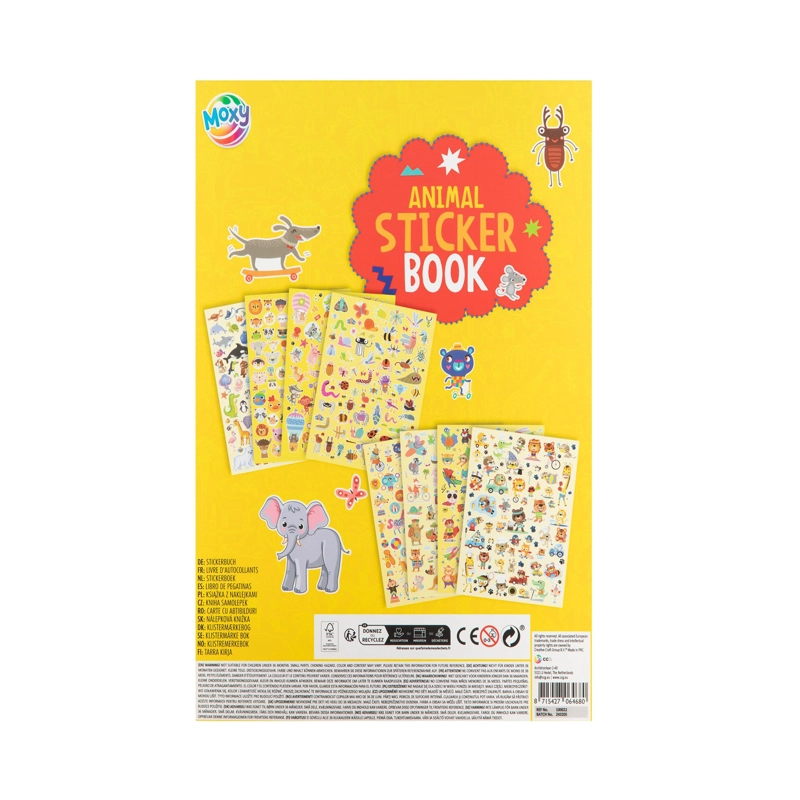 LIBRO DE STICKERS ANIMALES MOXY - 2