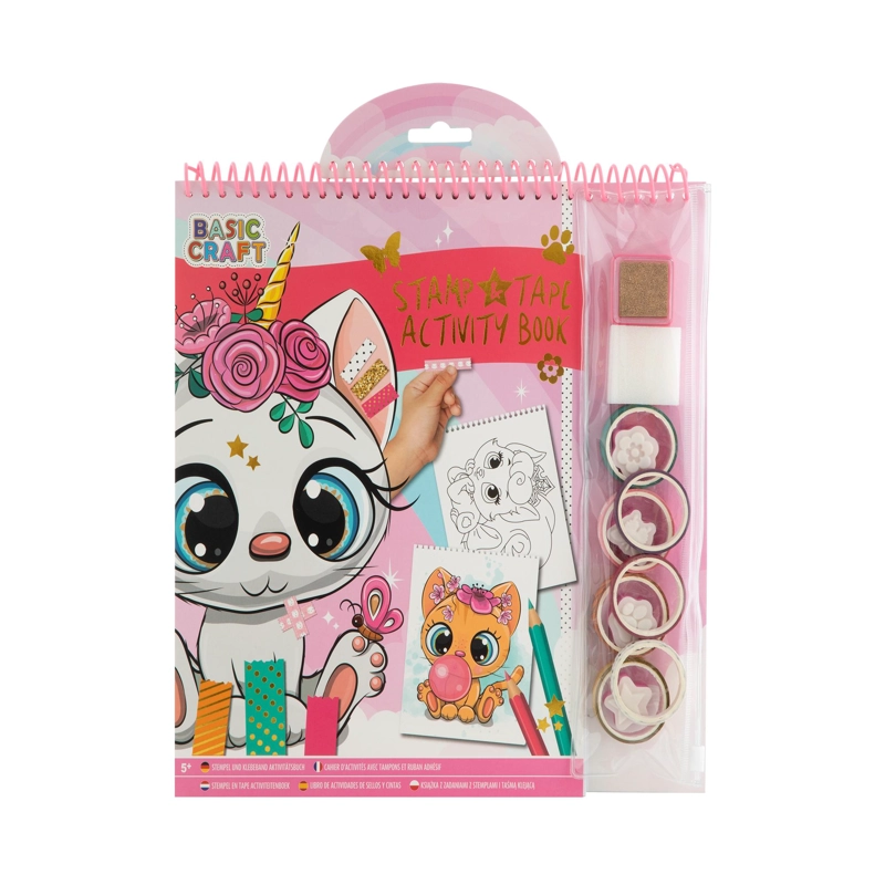 LIBRO DE ACTIVIDADES CON CINTA ADHESIVA GATITOS MOXY - 1