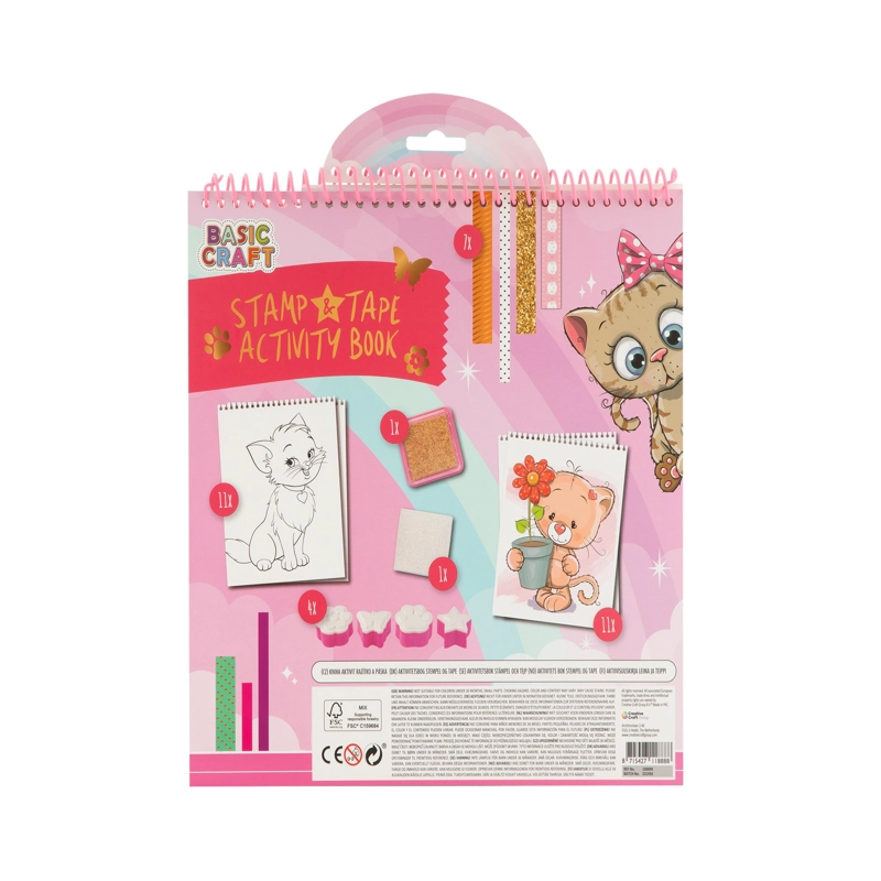 LIBRO DE ACTIVIDADES CON CINTA ADHESIVA GATITOS MOXY - 3