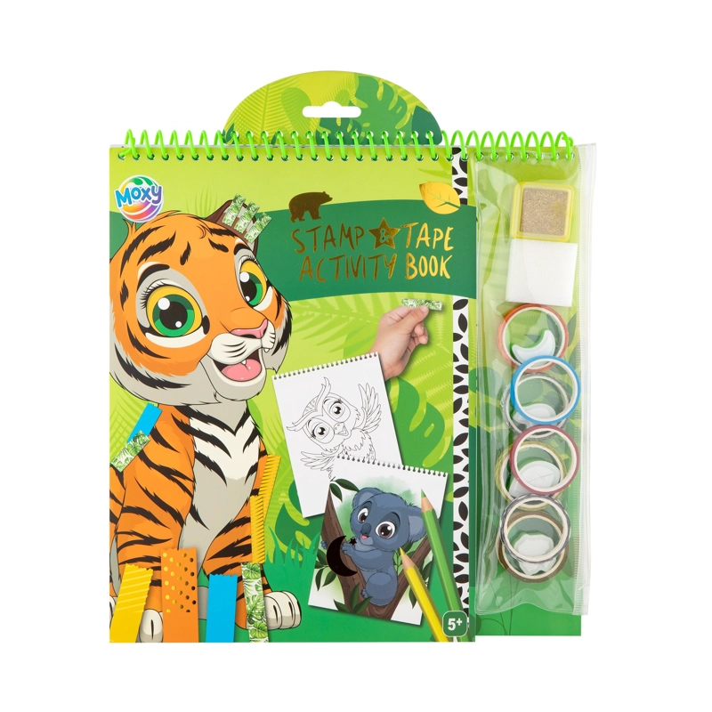 LIBRO DE ACTIVIDADES CON CINTA ADHESIVA TIGRE MOXY - 1