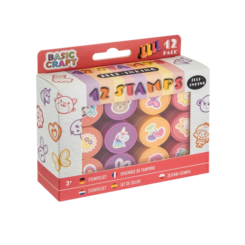 JUEGO DE TIMBRES ROJO 12 PIEZAS MOXY