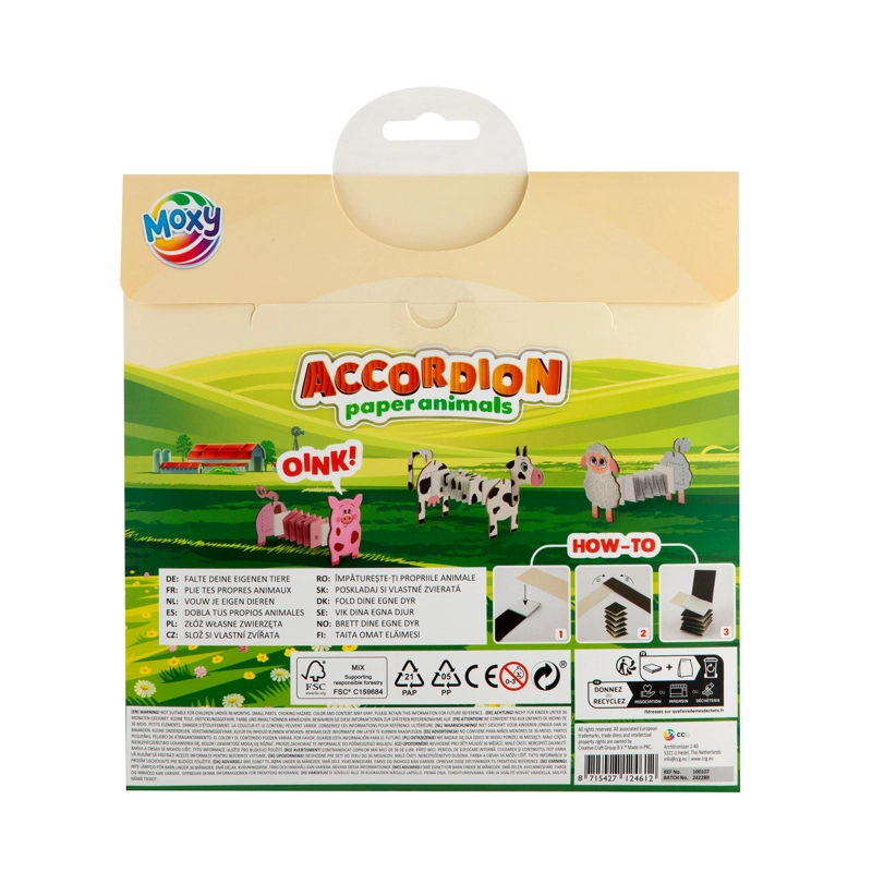 ANIMALES DE PAPEL ACORDEON CERDO MOXY - 3