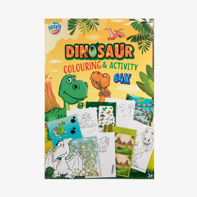 LIBRO DE PINTAR Y ACTIVIDADES DINOSAURIO MOXY - 1