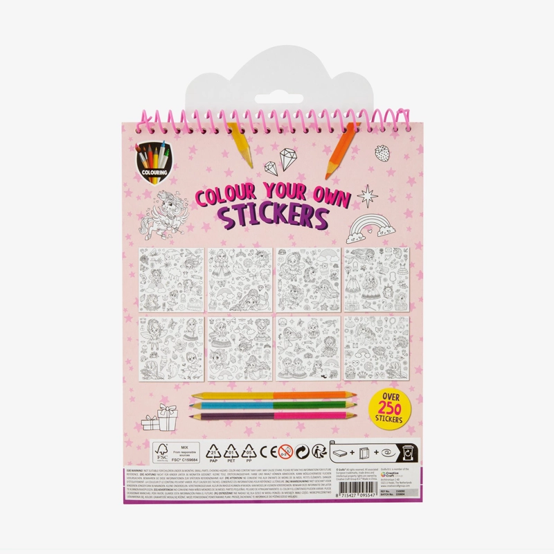 COLOREA TUS PROPIOS STICKERS ROSADO MOXY - 1