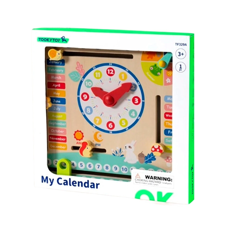 CALENDARIO INTERACTIVO DE MADERA - TOOKY TOY - 1