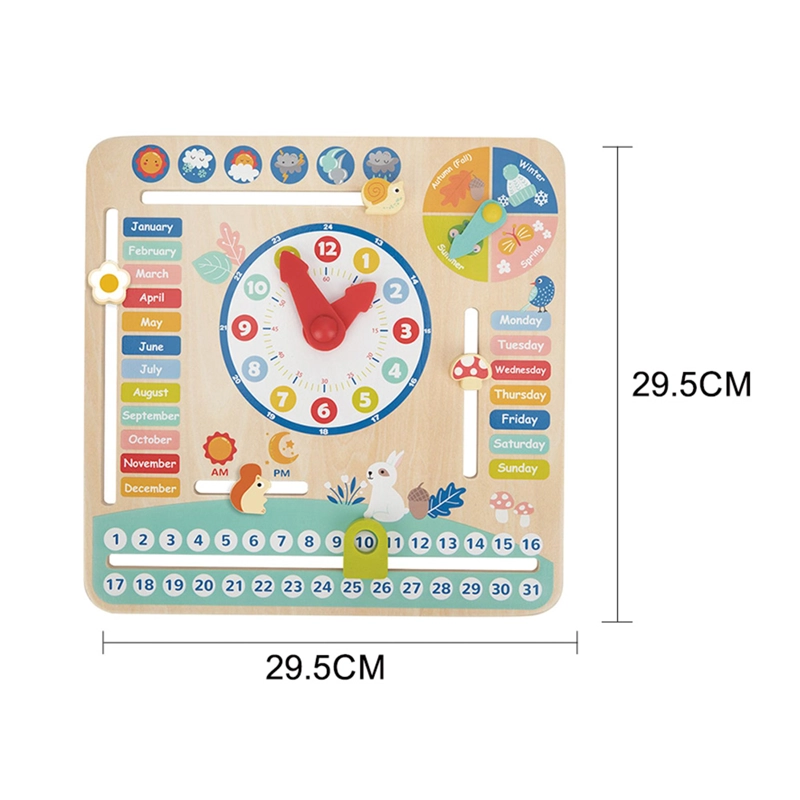 CALENDARIO INTERACTIVO DE MADERA - TOOKY TOY - 3