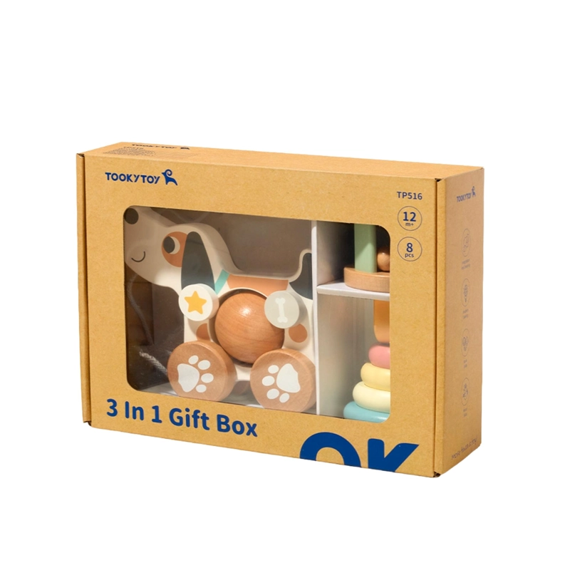 SET INFANTIL DE MADERA PERRO 3 EN 1 - TOOKY TOY - 1