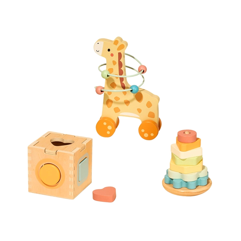 SET INFANTIL DE MADERA JIRAFA 3 EN 1 TOOKY TOY - 2