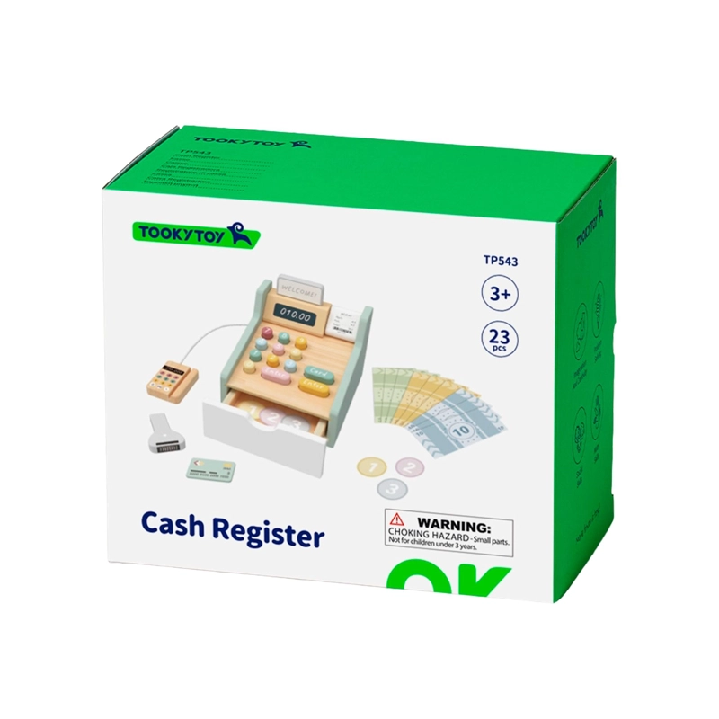 CAJA REGISTRADORA DE MADERA TOOKY TOY - 1