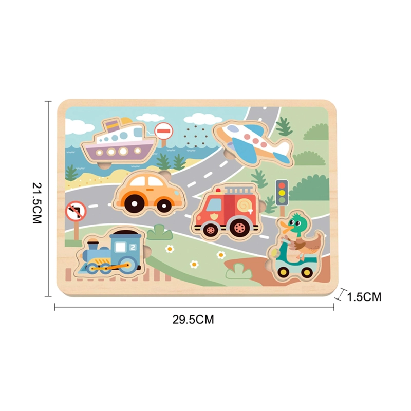PUZZLE DE ENCAJE TRANSPORTES CON SONIDO TOOKY TOY - 2