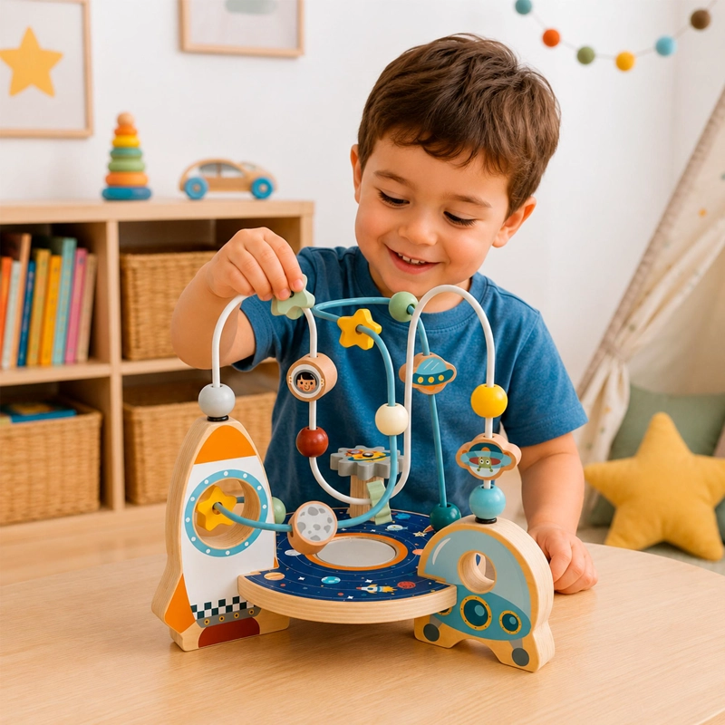LABERINTO ESPACIAL DE MADERA TOOKY TOY - 6