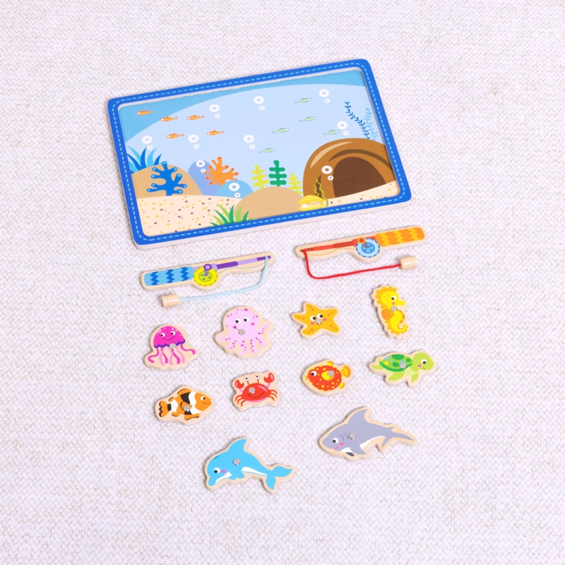 JUEGO DE PESCA MAGNE TICO DE MADERA TOOKY TOY - 2