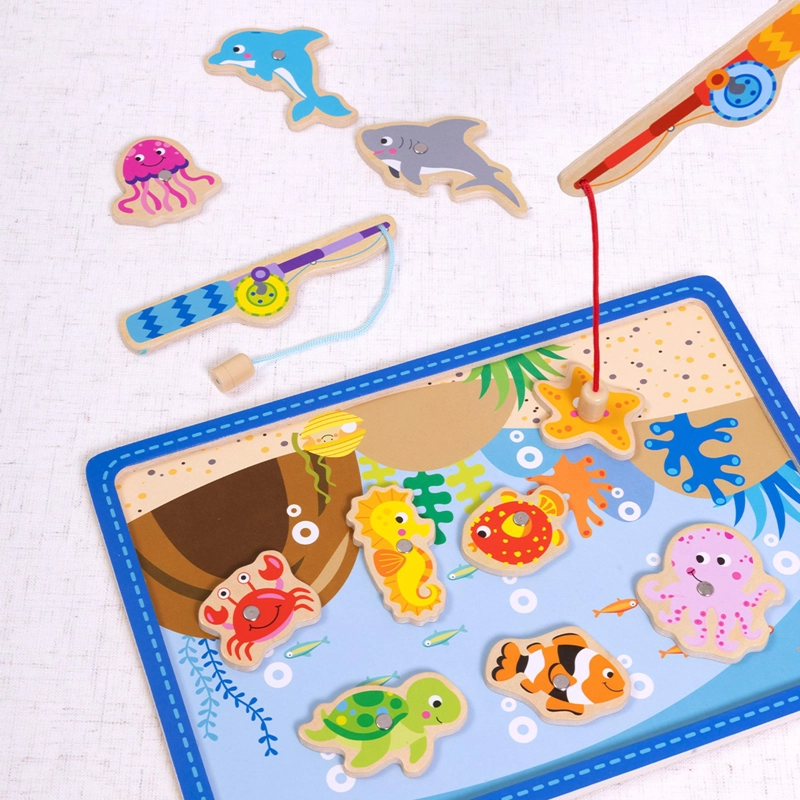 JUEGO DE PESCA MAGNE TICO DE MADERA TOOKY TOY - 3