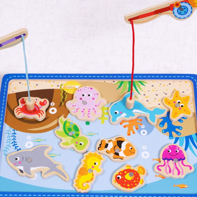 JUEGO DE PESCA MAGNE TICO DE MADERA TOOKY TOY - 4