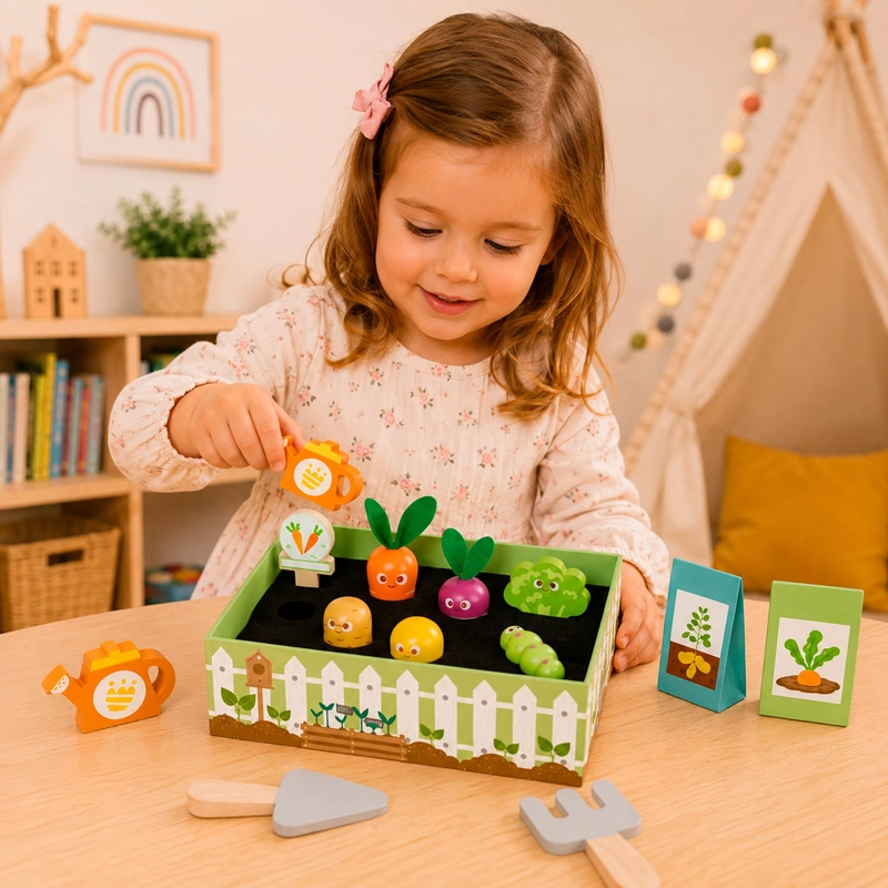 JUEGO DIDACTICO HUERTO DE MADERA TOOKY TOY - 3