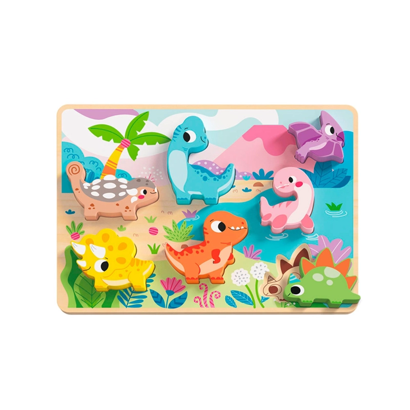 PUZZLE DINOSAURIO 8 PIEZAS ENCAJABLES TOOKY TOY - 1