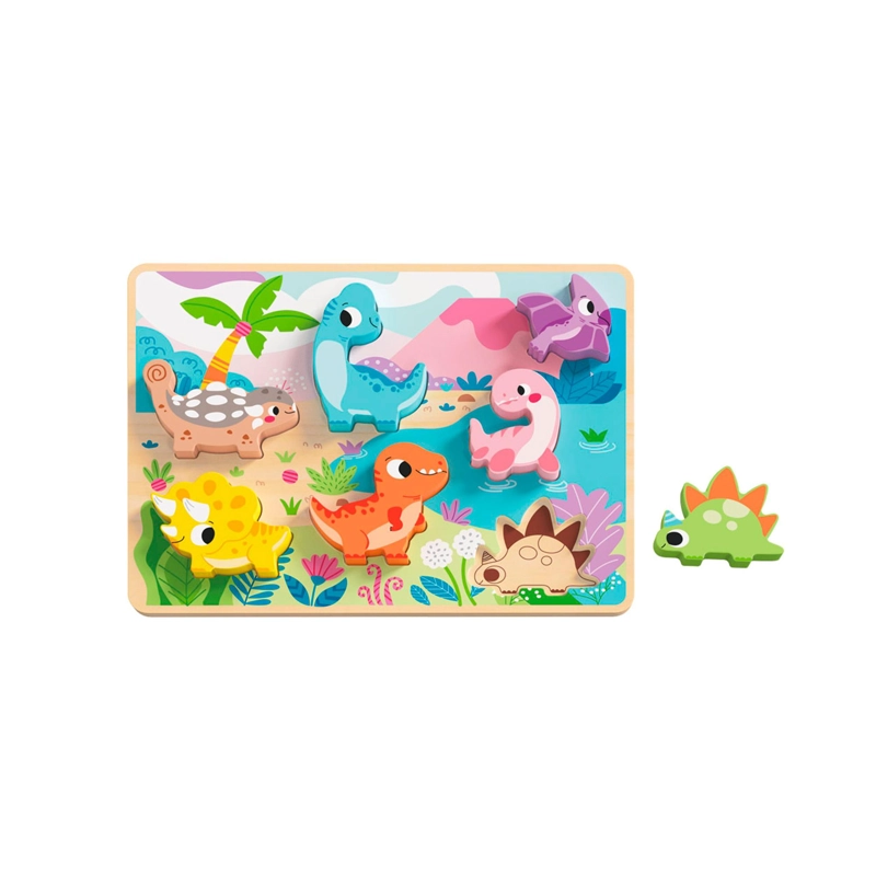 PUZZLE DINOSAURIO 8 PIEZAS ENCAJABLES TOOKY TOY - 2
