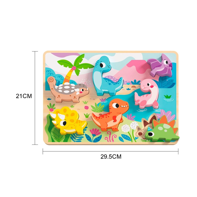 PUZZLE DINOSAURIO 8 PIEZAS ENCAJABLES TOOKY TOY - 3