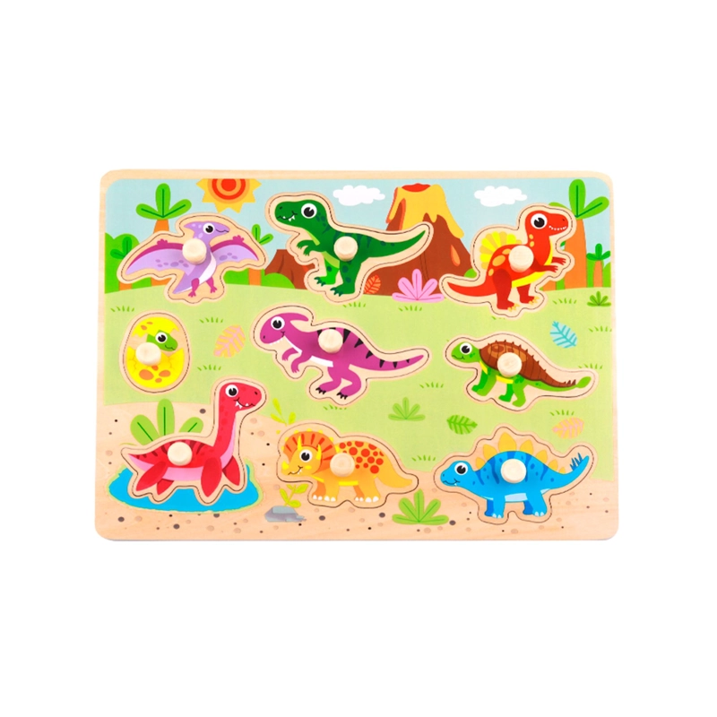 PUZZLE DINOSAURIO 10 PIEZAS ENCAJABLES TOOKY TOY - 1