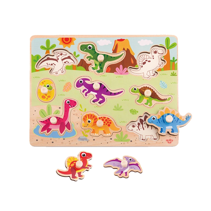 PUZZLE DINOSAURIO 10 PIEZAS ENCAJABLES TOOKY TOY - 2