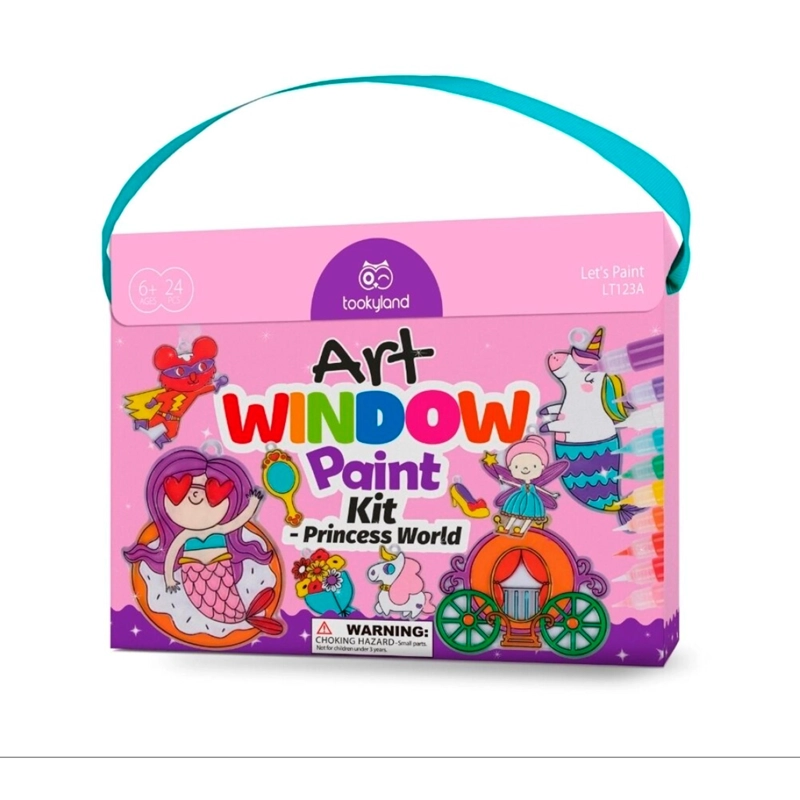 KIT DE ARTE PARA VENTANAS MUNDO DE PRINCESAS 34 PIEZAS TOOKY TOY - 2