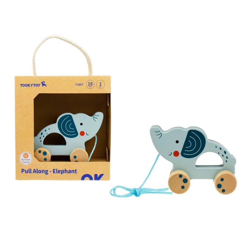 ELEFANTE DE MADERA PARA ARRASTRAR TOOKY TOY - 3