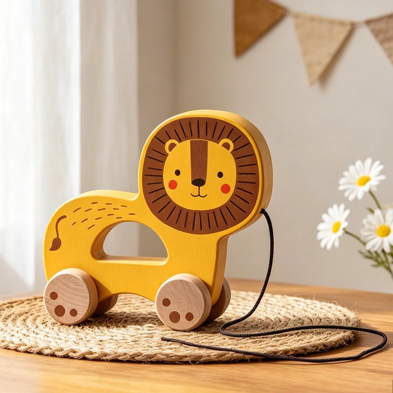 LEON DE MADERA PARA ARRASTRAR TOOKY TOY - 4