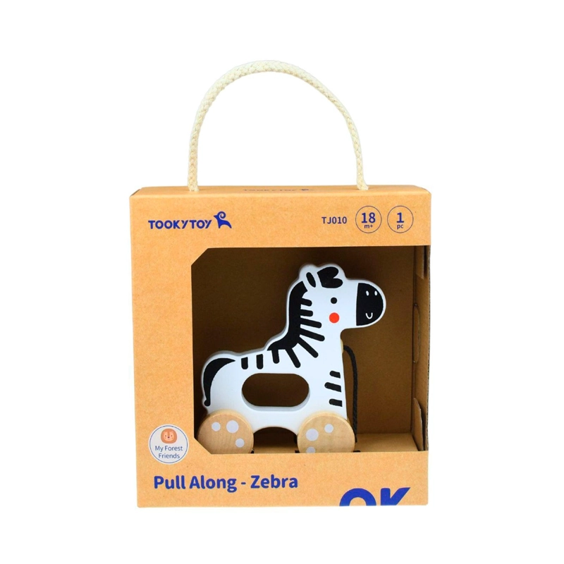 ZEBRA DE MADERA PARA ARRASTRAR  TOOKY TOY - 1