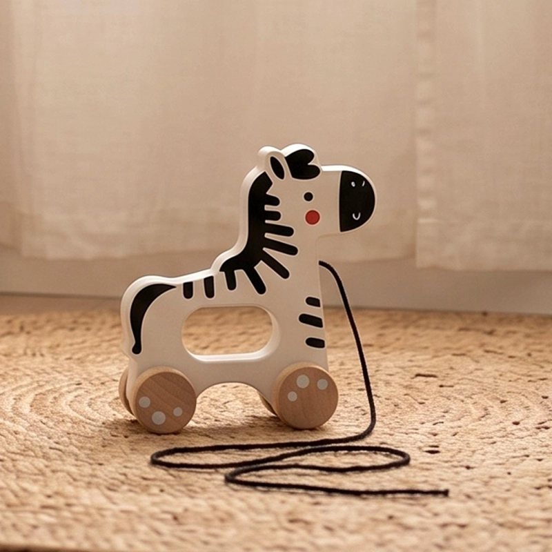 ZEBRA DE MADERA PARA ARRASTRAR  TOOKY TOY - 5