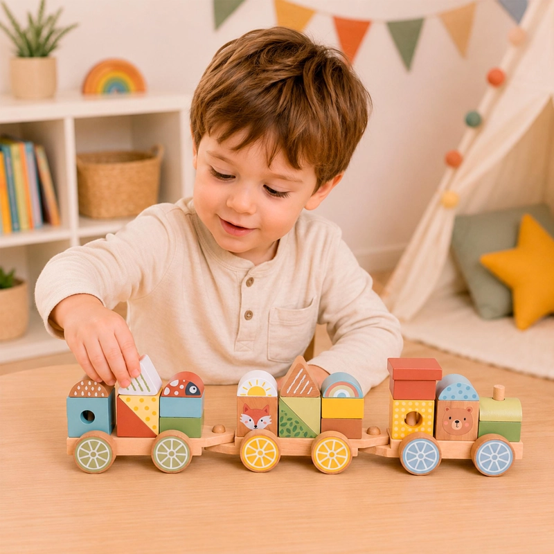 TREN APILABLE ANIMALES DEL  BOSQUE TOOKY TOY - 8