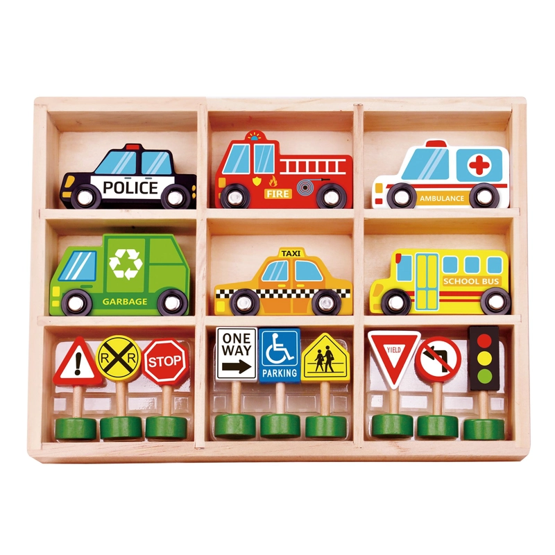 SEÑALES DEL TRANSITO Y AUTOS DE EMERGENCIA TOOKY TOY - 1