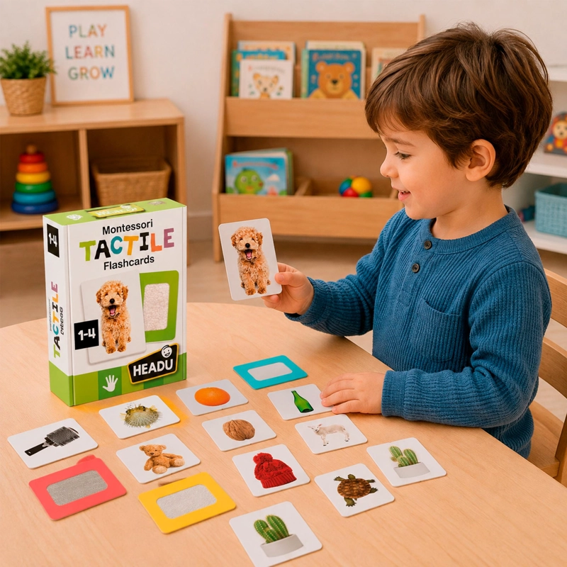 TARJETAS DIDACTICAS TACTILES MONTESSORI HEADU - 4