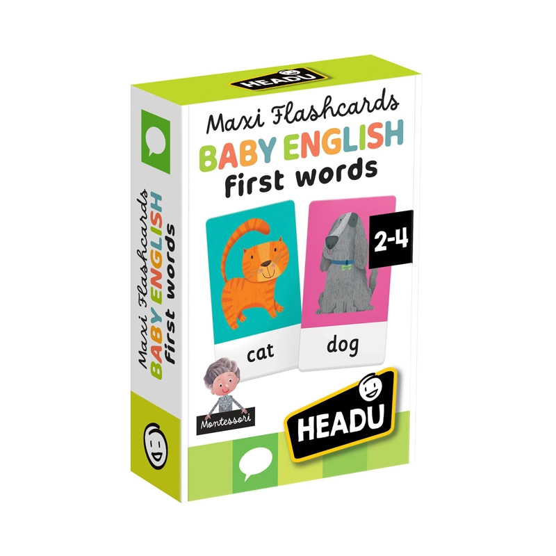 MAXI TARJETAS DIDACTICAS MONTESSORI PRIMERAS PALABRAS EN INGLE S HEADU - 1