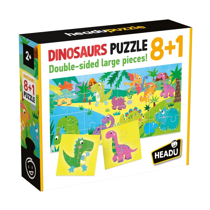 PUZZLE DE DINOSAURIO DOBLE CARA HEADU - 1
