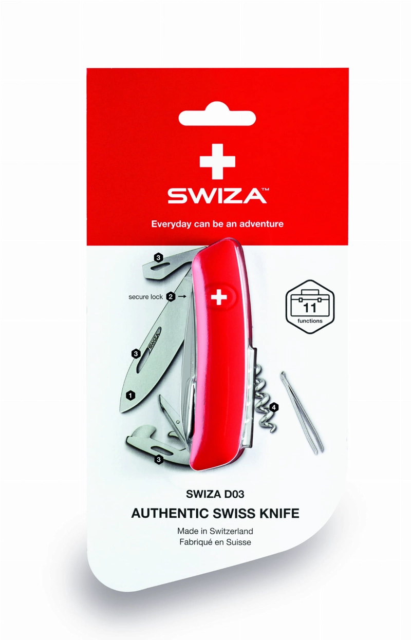 NAVAJA SWIZA D03 MULTI HERRAMIENTA ROJA - 2