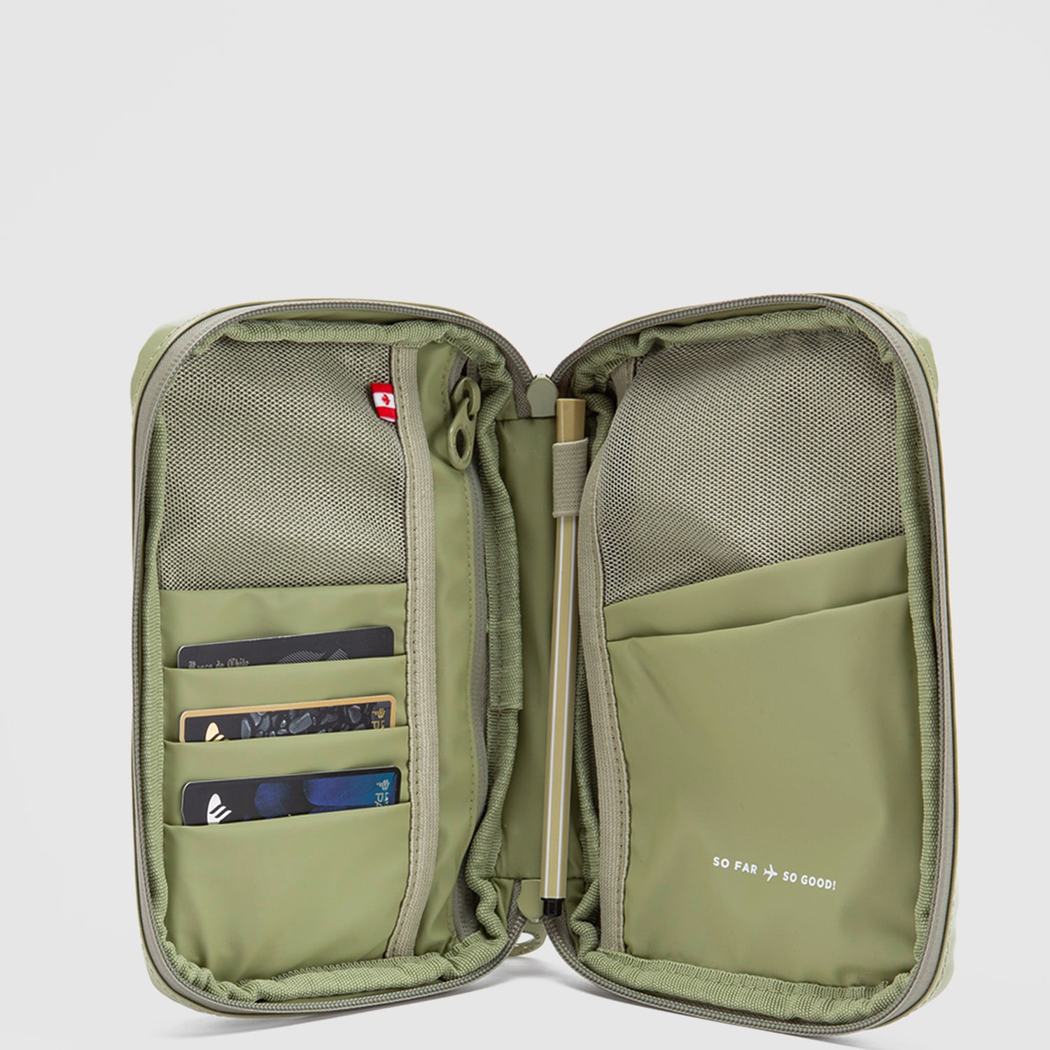 PORTA PASAPORTES TRAVEL RIPSTOP OLIVE BUBBA ESSENTIALS - 1