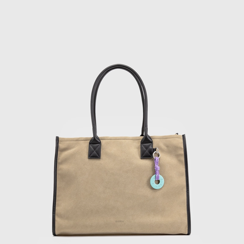 CARTERA TOTE SUEDE BEIGE BUBBA ESSENTIALS - 1