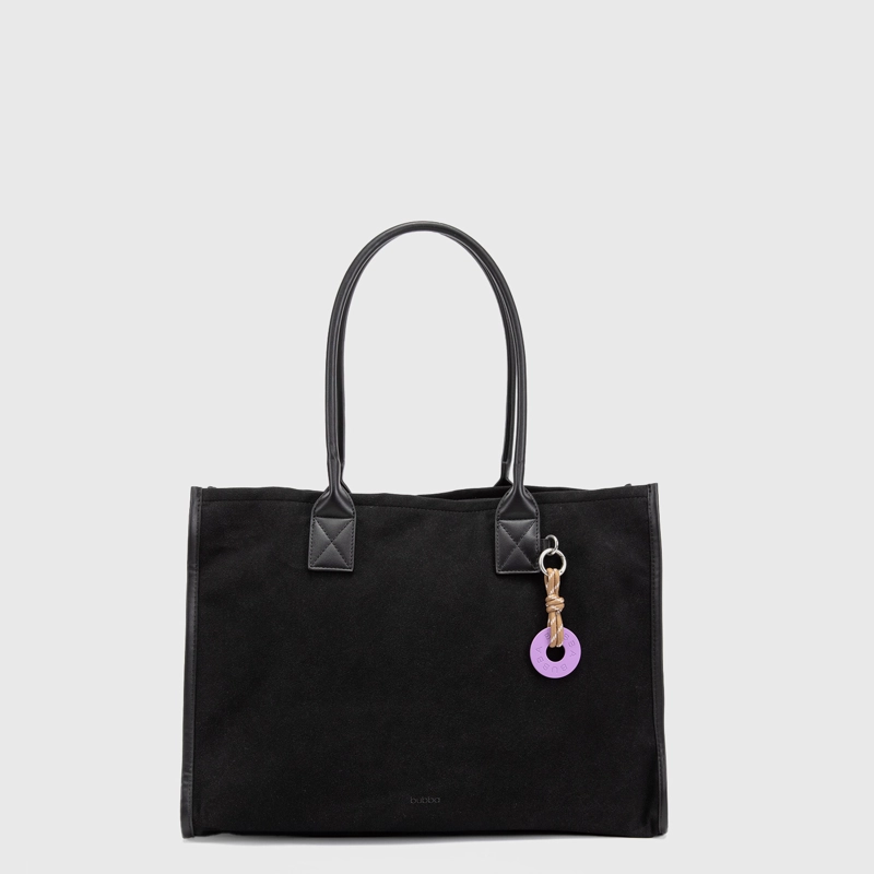 CARTERA TOTE SUEDE BLACK BUBBA ESSENTIALS - 1