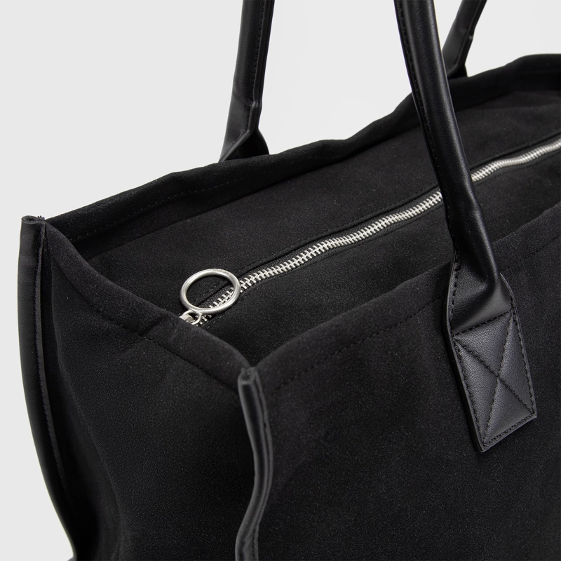 CARTERA TOTE SUEDE BLACK BUBBA ESSENTIALS - 4