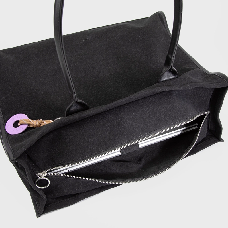 CARTERA TOTE SUEDE BLACK BUBBA ESSENTIALS - 6