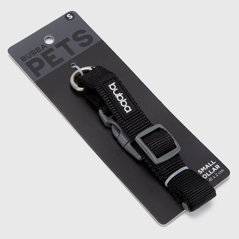 COLLAR PETS COLLECTION BLACK SMALL BUBBA ESSENTIALS - 4